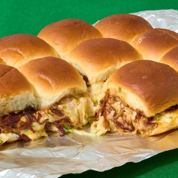 Seeni sambol grilled cheese rolls 