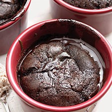 Self-saucing chocolate cake
