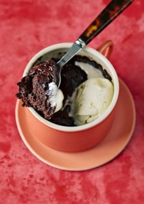Self-saucing chocolate mug cake