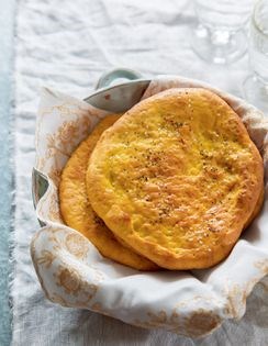 Semi-sweet saffron and cardamom-enriched bread (Sheermal)