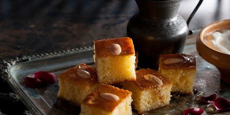 Semolina cake (Basbousa)