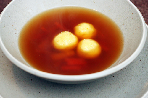 Semolina dumpling soup