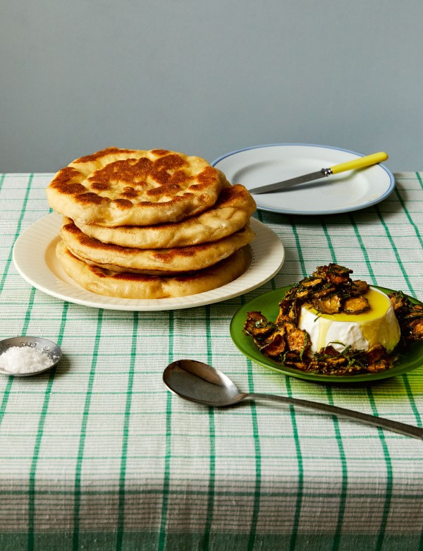 Semolina flatbreads with scapece