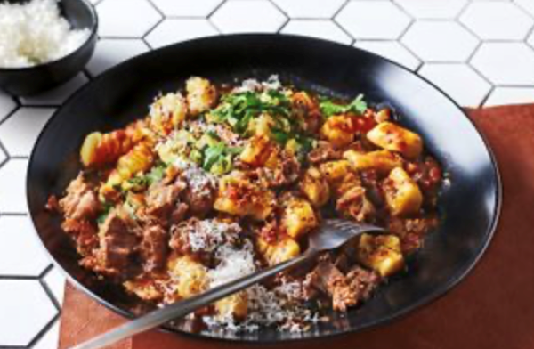Semolina gnocchi osso buco