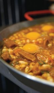 Senorita's egg, sausage & beans