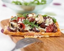 Seriously strong cheddar and chorizo puff pastry slice