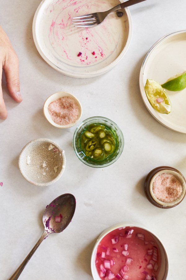 Serrano chile vinegar & chiles
