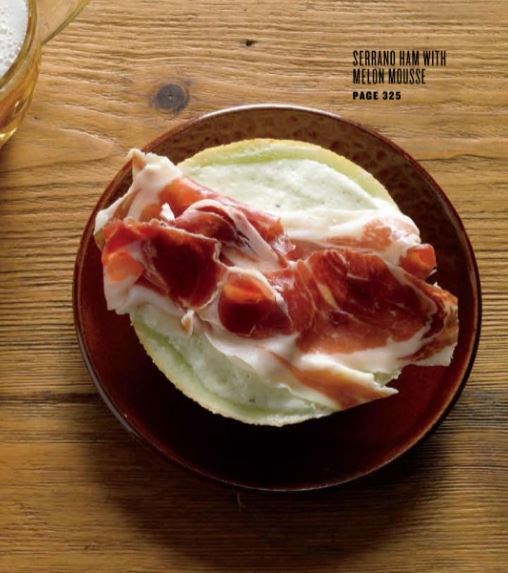Serrano ham with melon mousse (Jamón serrano con mousse de melón)