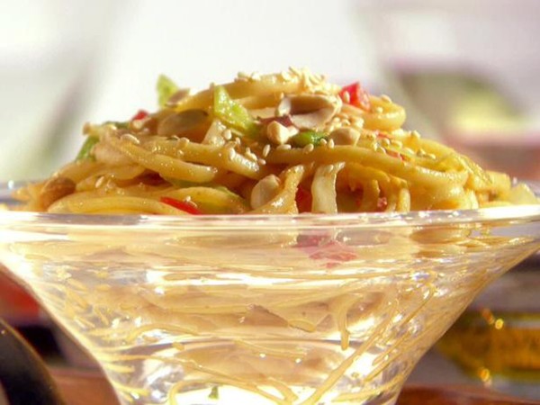 Sesame and peanut noodles