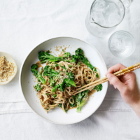 Sesame and tenderstem broccoli noodles