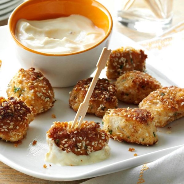 Sesame chicken bites