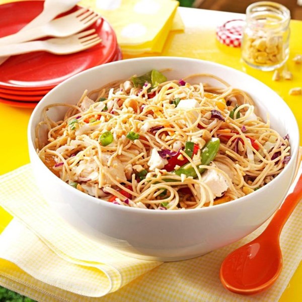 Sesame chicken noodle salad