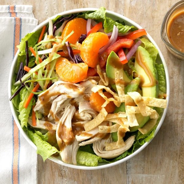 Sesame chicken slaw salad