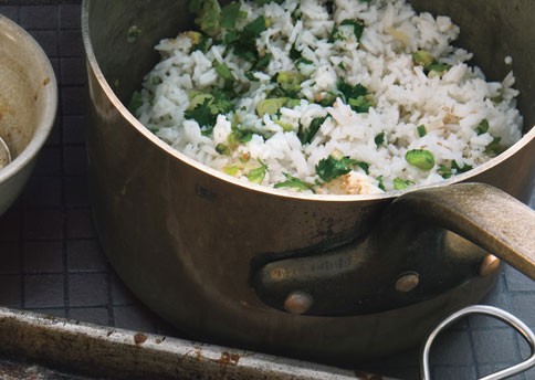 Sesame-cilantro rice