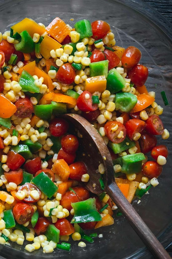 Sesame corn salad