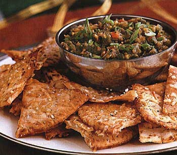 Sesame-eggplant salsa