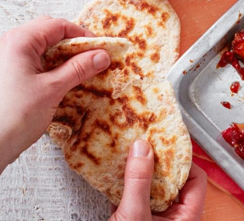 Sesame flatbreads