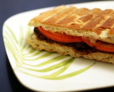 Sesame-ginger pork panini