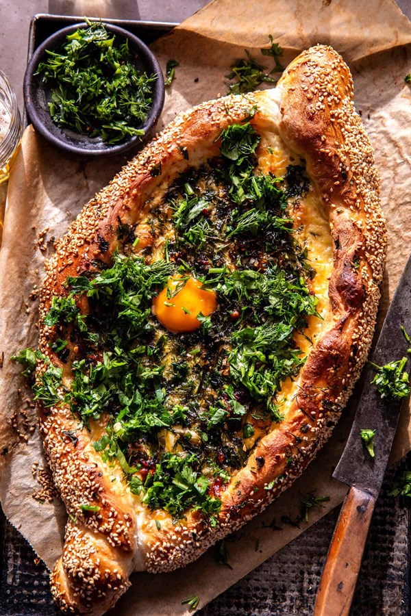 Sesame khachapuri