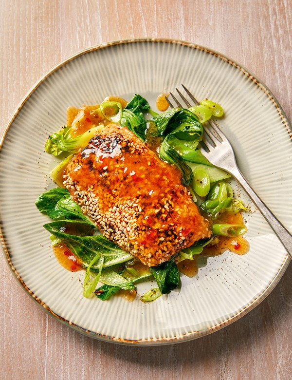 Sesame miso trout