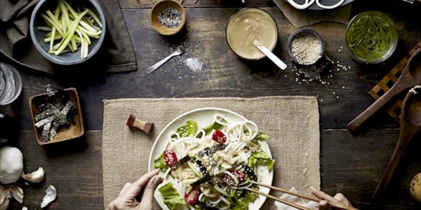 Sesame noodles in the Dojo
