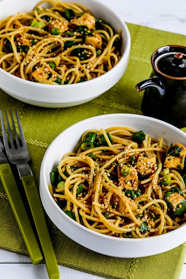 Sesame noodles with chicken