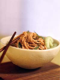 Sesame-peanut noodles