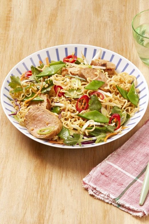 Sesame pork noodle salad