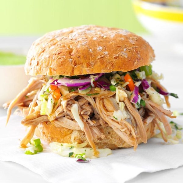 Sesame pulled pork sandwiches
