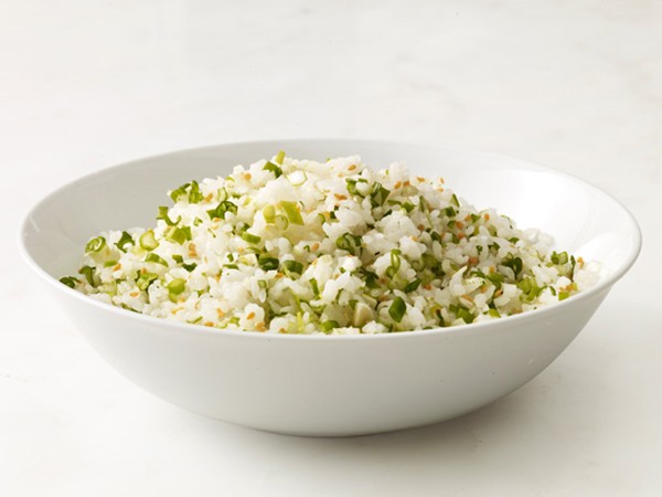 Sesame rice with scallions