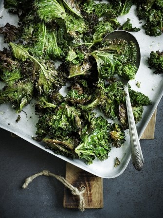 Sesame-roasted kale