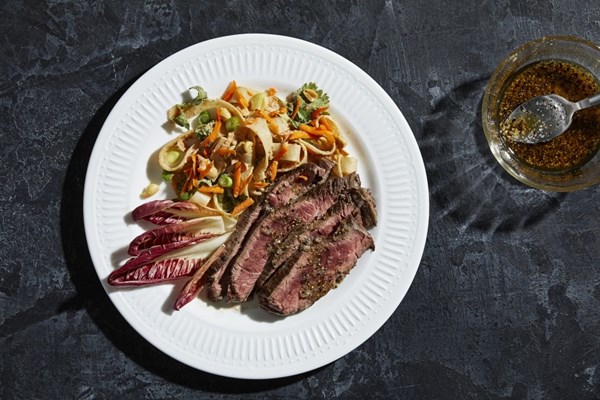 Sesame salt and pepper steak