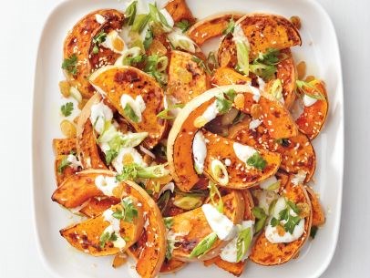 Sesame-scallion butternut squash