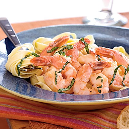 Sesame shrimp scampi
