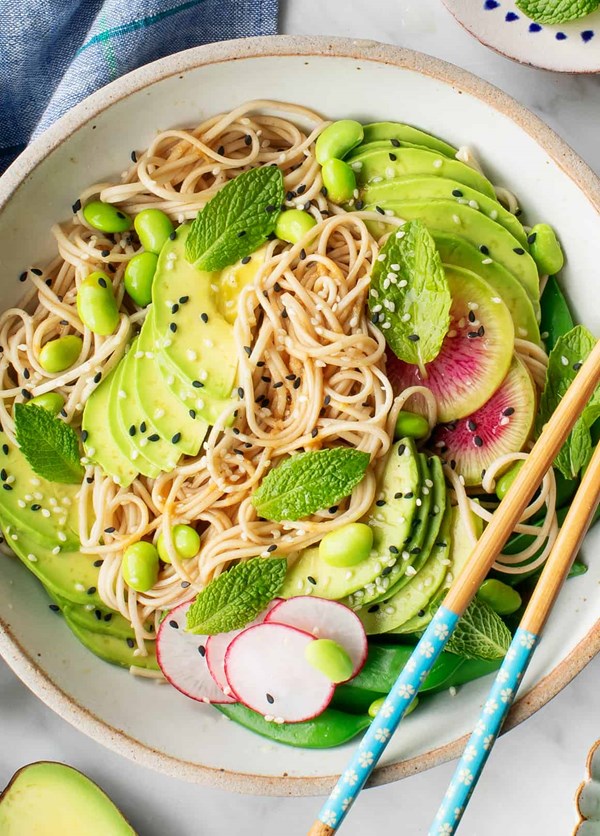 Sesame soba noodles