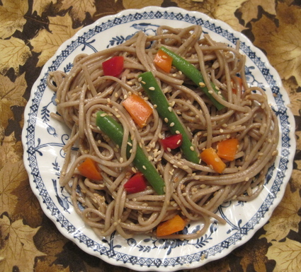 Sesame soba noodles