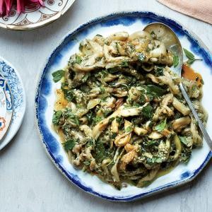 Sesame-steamed eggplant