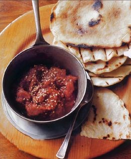 Sesame-studded tomato jam