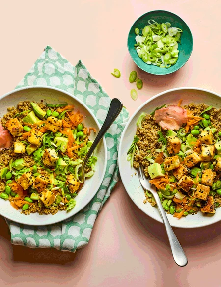 Sesame tofu bowl