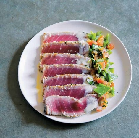 Sesame tuna carpaccio
