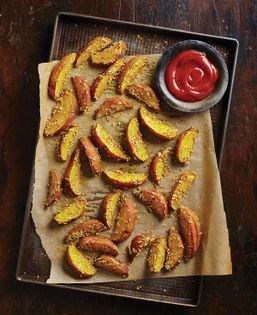 Sesame-turmeric oven fries