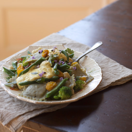 Sesame yogurt pasta salad