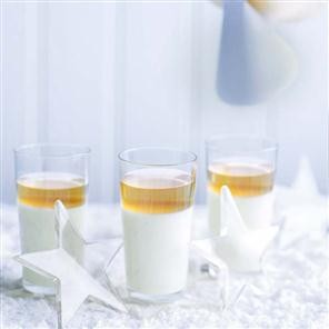 Set vanilla cream and Sauternes jellies