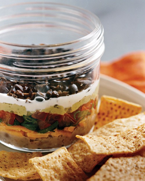 Seven-layer bean dip