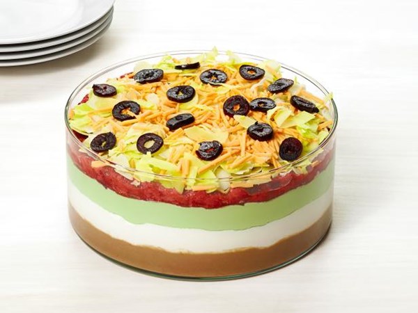 Seven-layer dip cake
