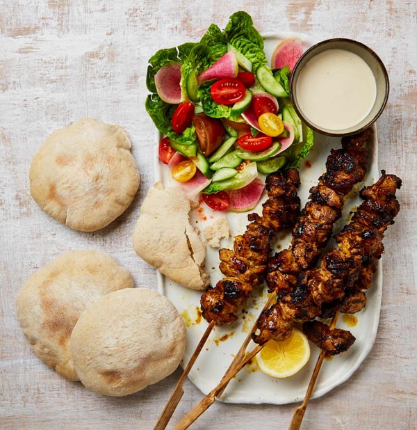 Seven-spice chicken with tahini