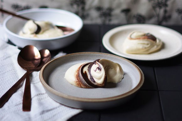 Seville marmalade mousse with dark chocolate