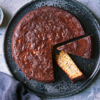Seville orange, olive oil and pistachio cake