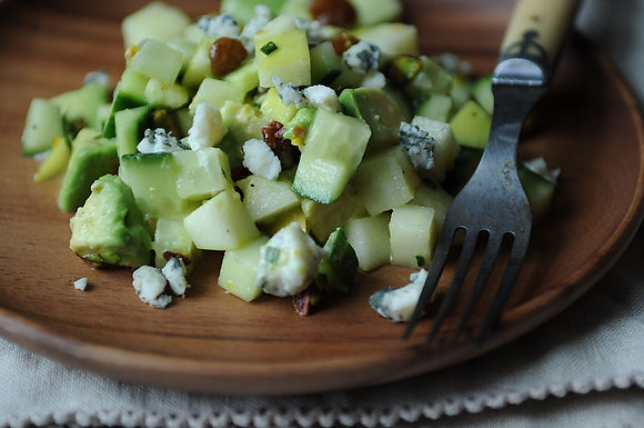 Shades of green chopped salad
