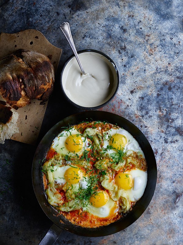 Shakshuka with eggplant